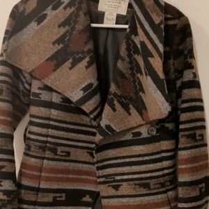 American Rag Earthy Toned Geometric Cape